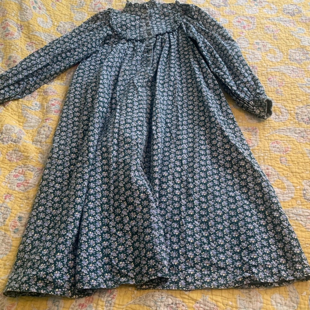 Laura Ashley Green Floral Midi Dress